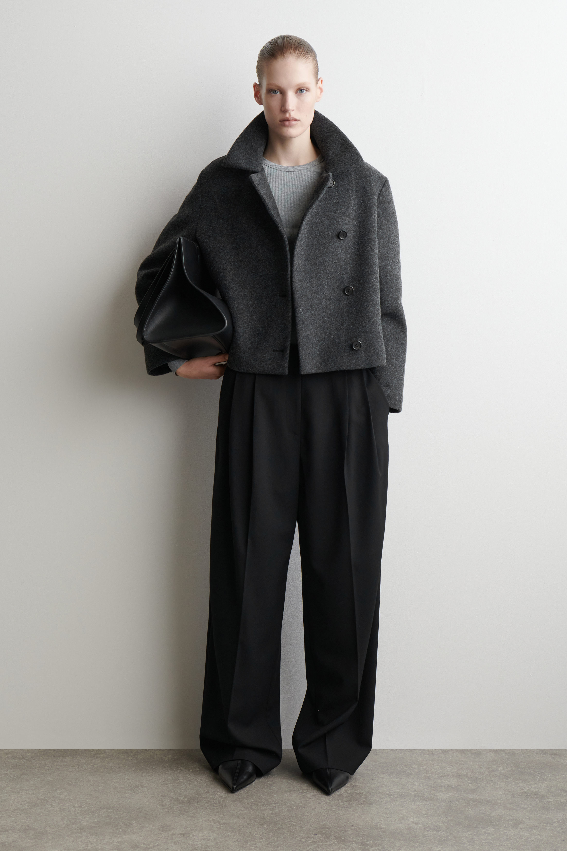 Boiled Wool-Blend Short Jacket