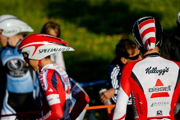 Everyone pulled out the aero helmets for today's short and fast prologue.