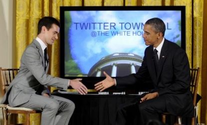 President Obama sits down with Twitter co-founder Jack Dorsey