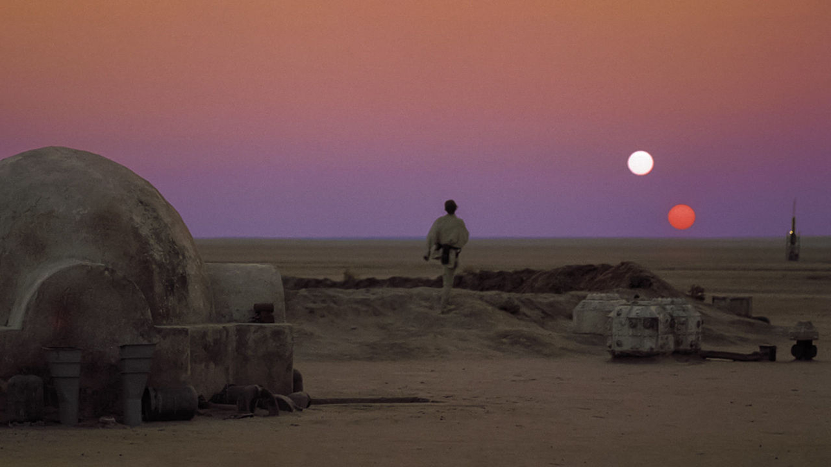 The binary sunset from Star Wars: A New Hope