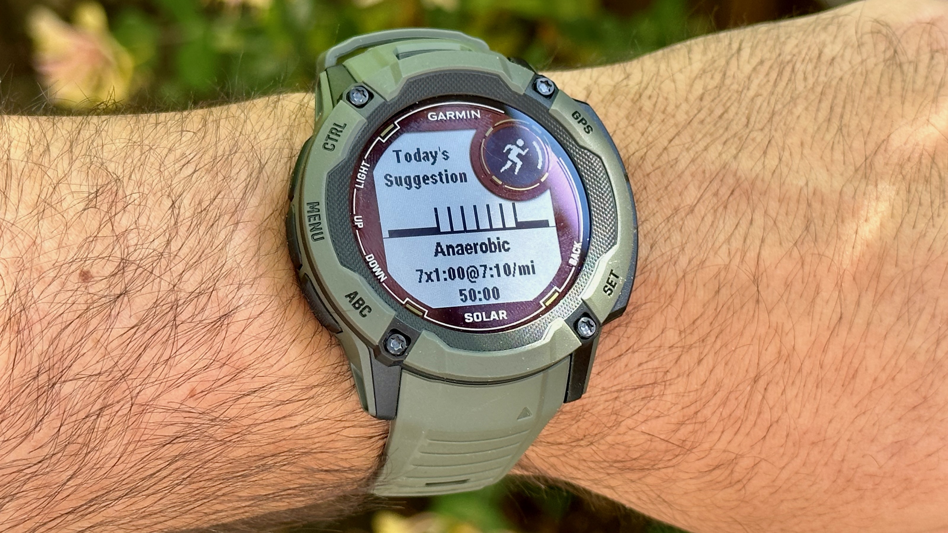 Daily workouts provided on the Garmin Instinct 2X Solar