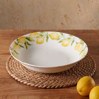 Lemons Bone China Serving Bowl