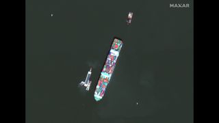 The Ever Forward container ship got stuck in the shallow waters of the Chesapeake Bay in mid-March.