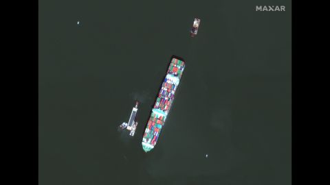 Satellite spots stranded container ship Ever Forward, a year after Suez ...