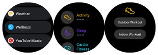 Starting an activity on the Wellness app