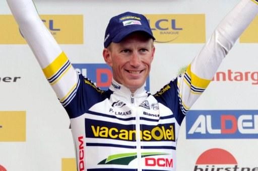 Lieuwe Westra (Vacansoleil-DCM) celebrates his stage win in Paris-Nice
