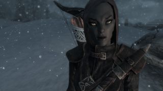 Best Skyrim mods — Karliah, a dark elf with nicer eyes thanks to The Eyes of Beauty, one of the best Skyrim mods