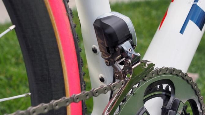 These bolts secured the internally mounted Shimano Dura-Ace Di2 battery
