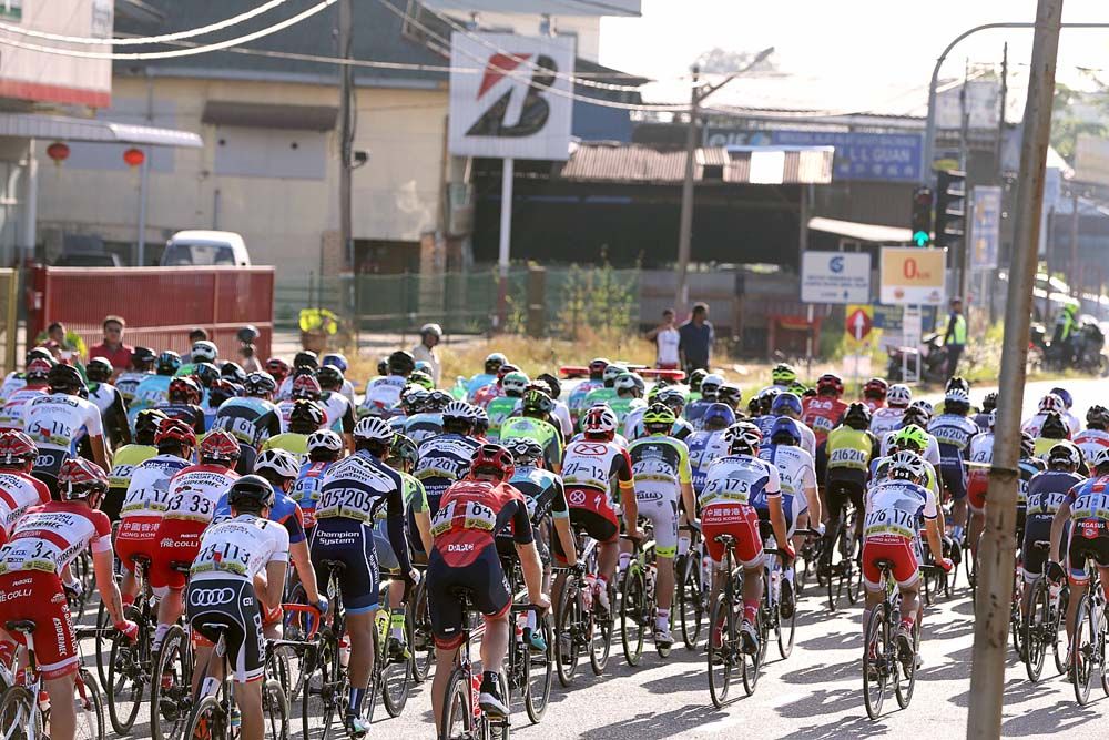 The colourful Tour de Langkawi peloton