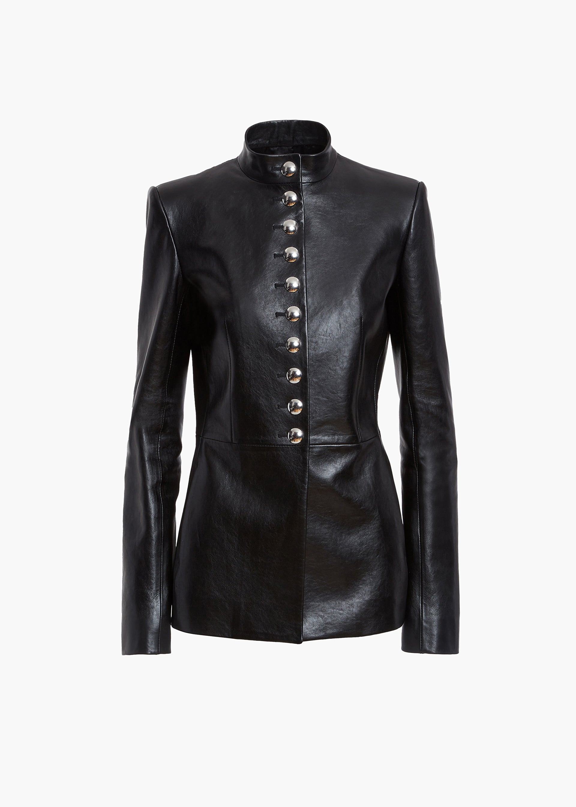 Samuel Jacket in Black Leather - 0 / Black / Self(0%)100%lamb