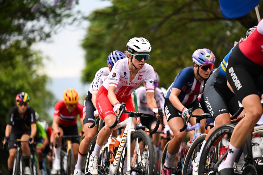Picture by Chris Auld/SWpix.com - 27/09/2025 - Cycling - 2025 UCI Road World Championships - Kigali Convention Centre, Kigali, Rwanda - Women Elite Road Race - Katarzyna Niewiadoma (Poland)