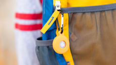 Child's backpack with an AirTag