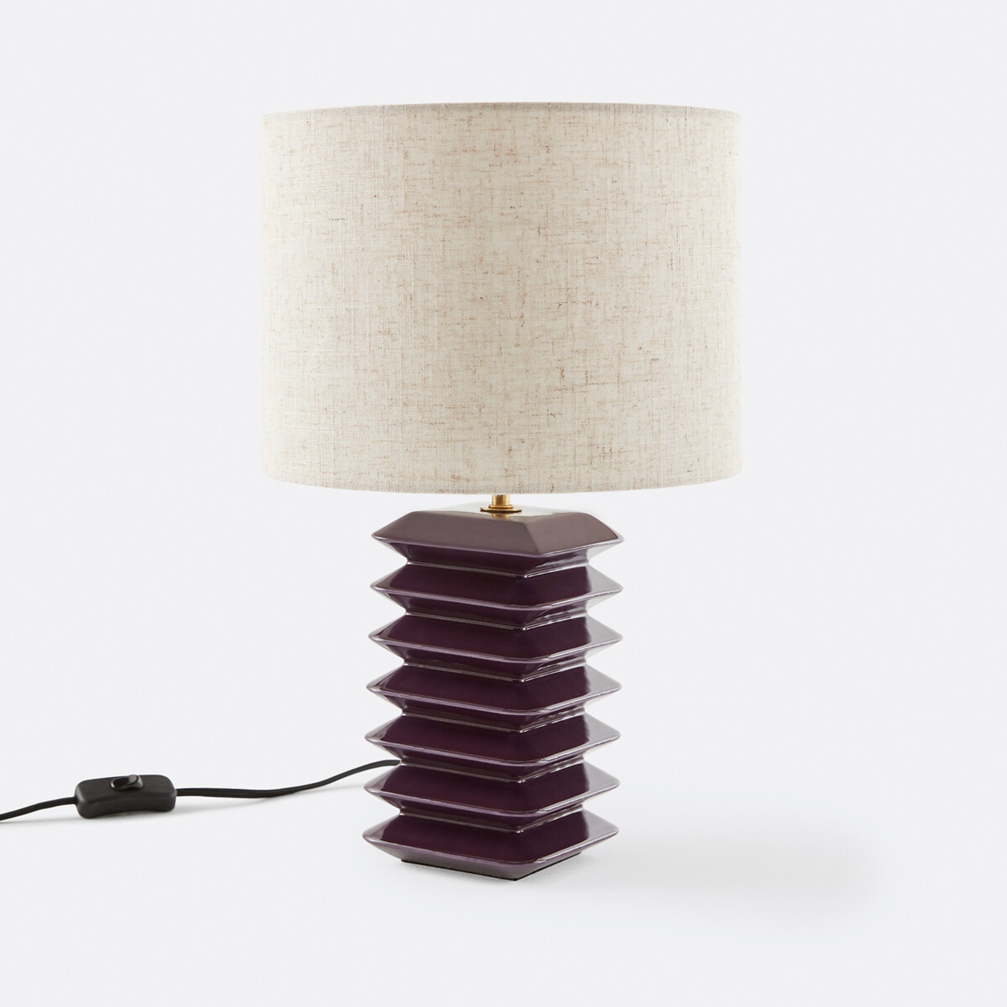 La Redoute Table Lamp in Ceramic and Linen Remilo