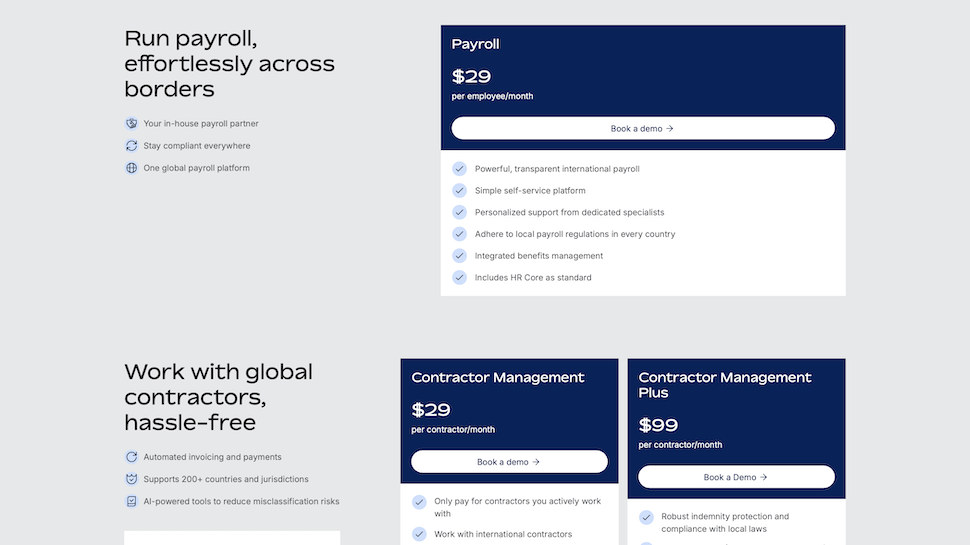 Remote Payroll website screenshot