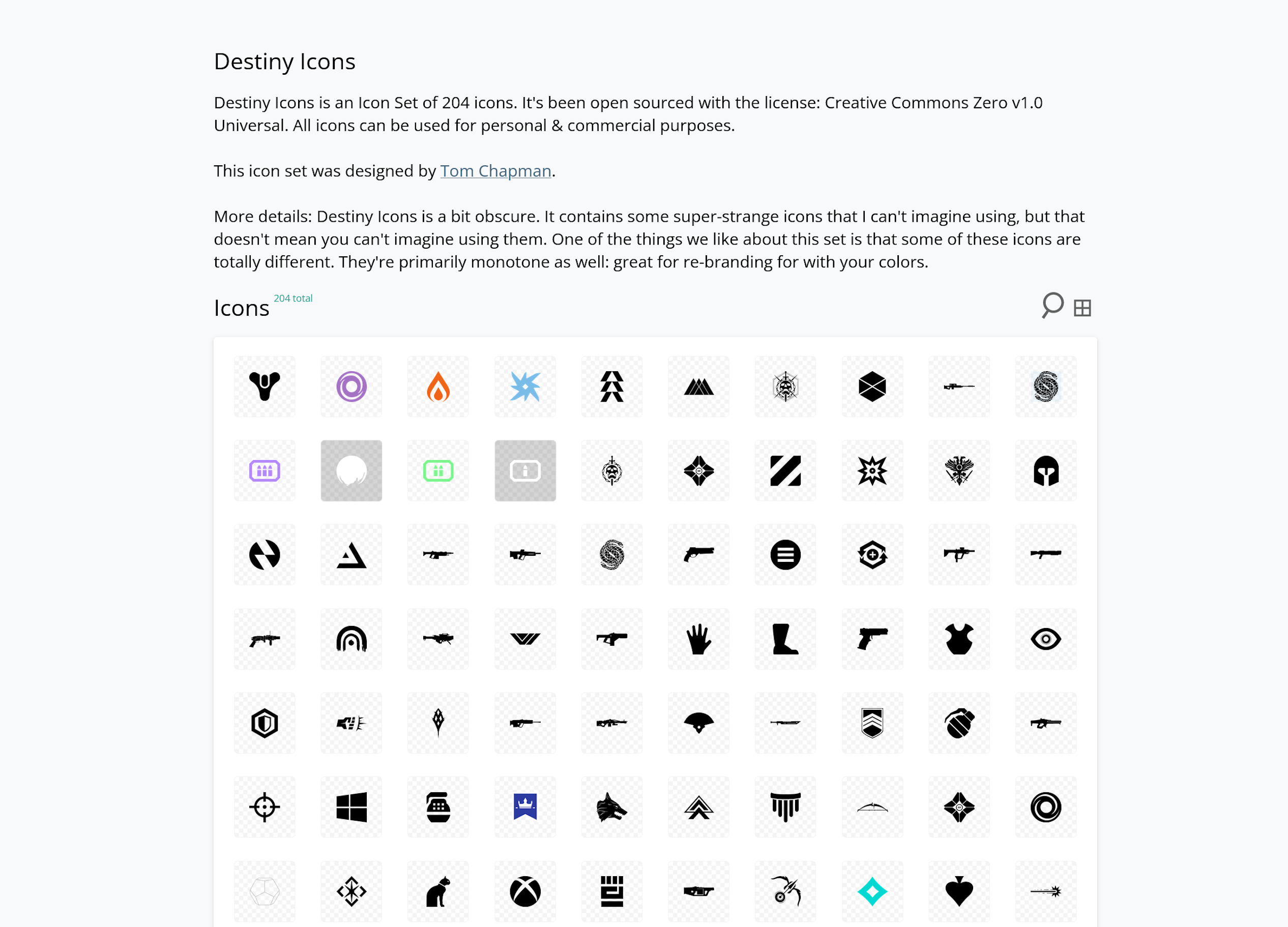 Destiny 2 icons listed at Iconduck