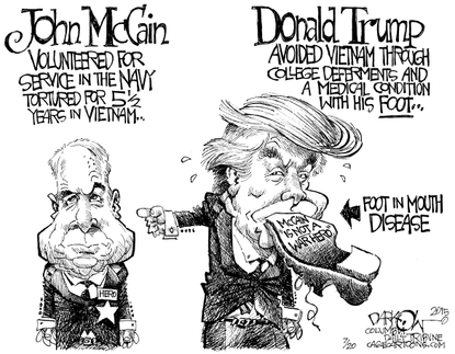 Political cartoon U.S. Trump McCain
