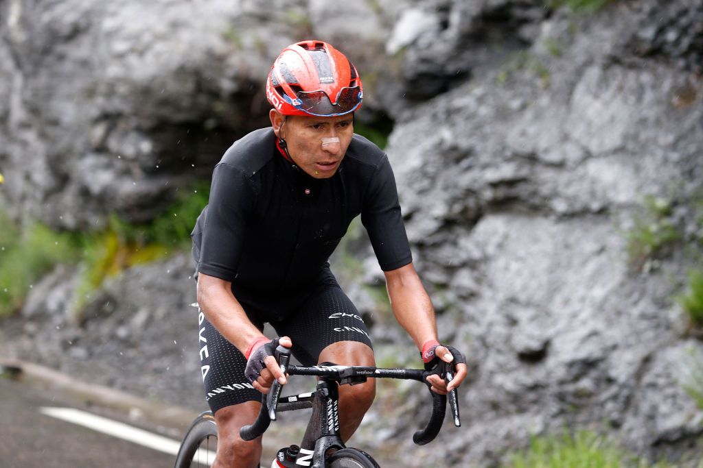 TIGNES FRANCE JULY 04 Nairo Quintana of Colombia and Team Arka Samsic in breakaway during the 108th Tour de France 2021 Stage 9 a 1449km stage from Cluses to Tignes Monte de Tignes 2107m LeTour TDF2021 on July 04 2021 in Tignes France Photo by Chris GraythenGetty Images