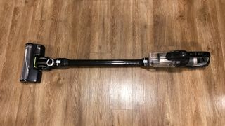 Bissell IconPet Turbo Cordless Stick Vacuum being tested in writer's home