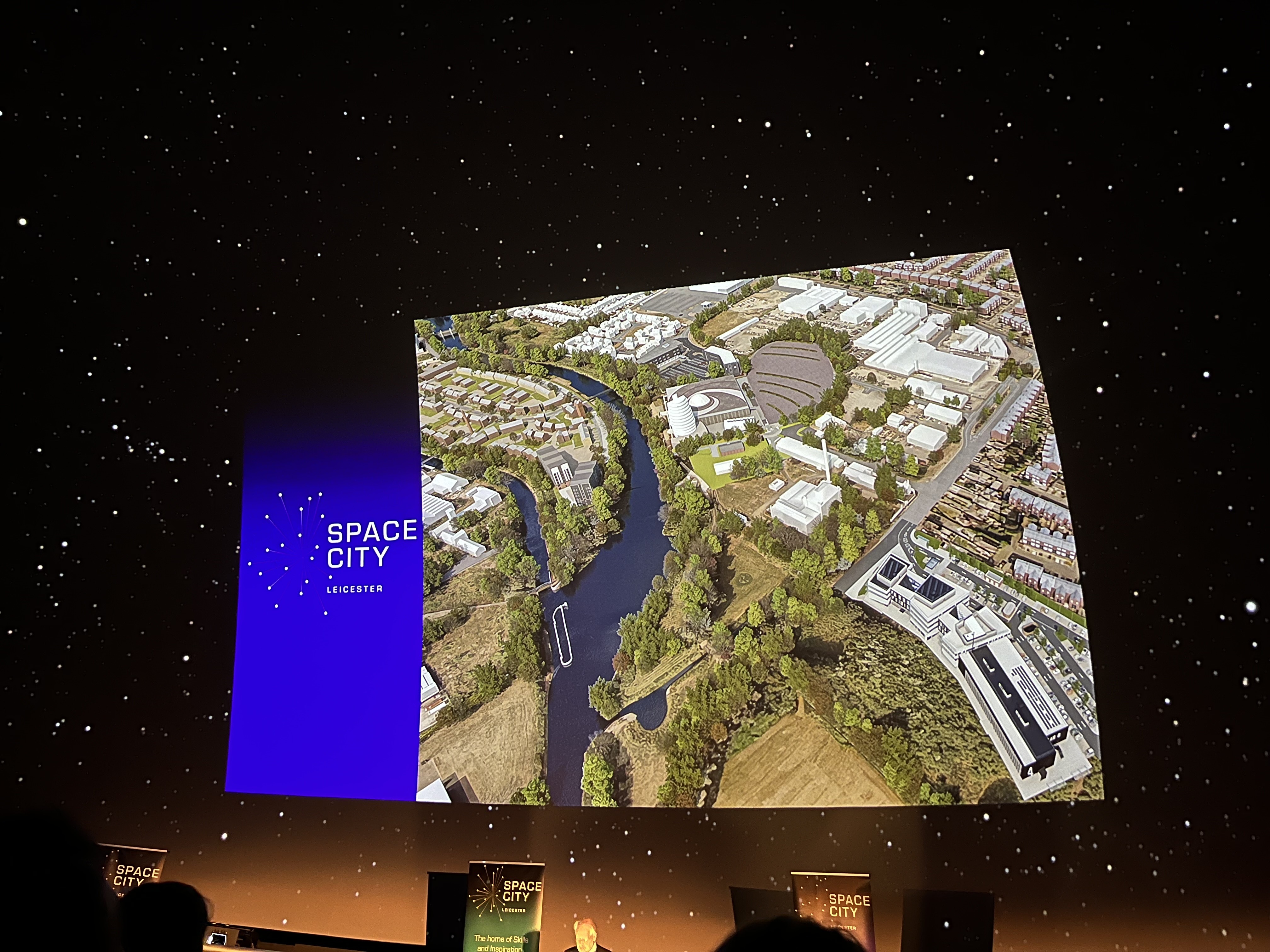 Image from the Space City Leicester launch event at the UK's National Space Centre.