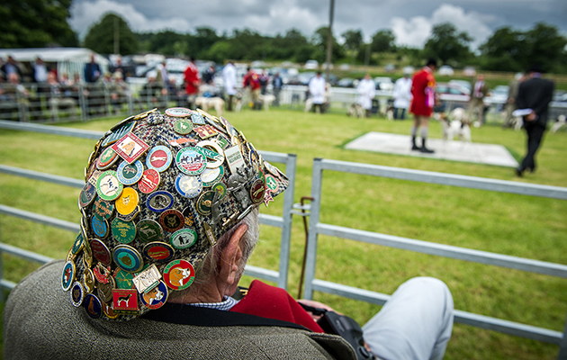 A loyal hunting spectator watched the action in the Fell hound classes