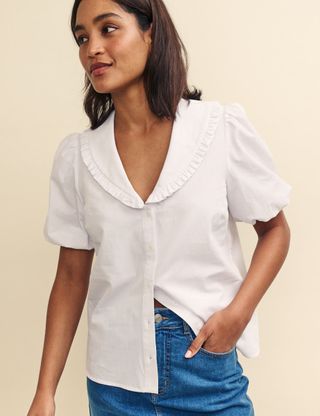 White Collared Emmie Blouse