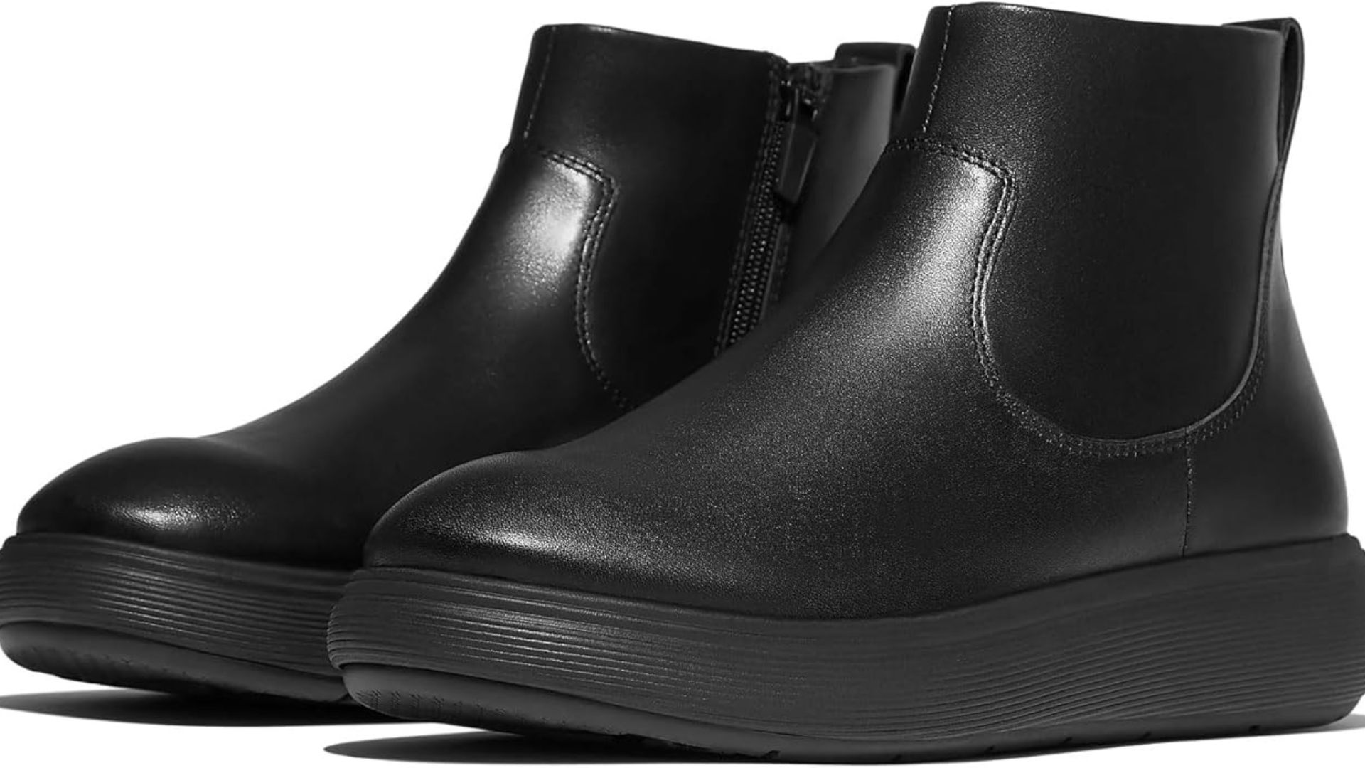 FitFlop Women's iQushion Leather Zip Ankle Boots