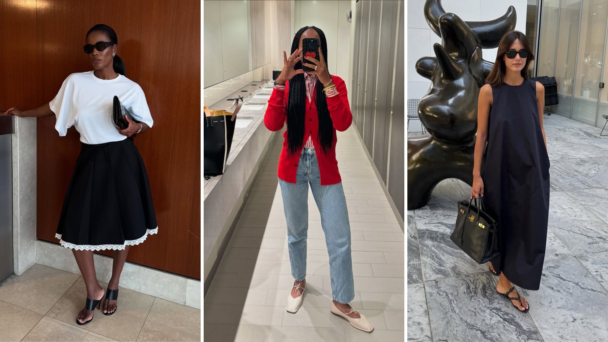 three influencers wearing workwear