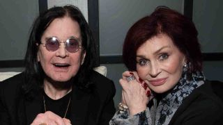 Ozzy and Sharon Osbourne posing for a photograph in 2020