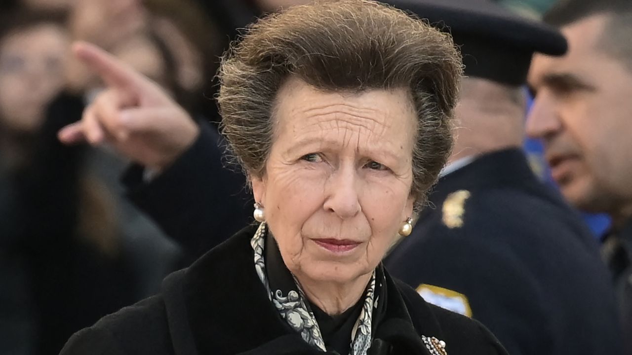 Princess Anne of Britain arrives for the funeral service of former King of Greece Constantine II in the Metropolitan Cathedral of Athens, on January 16, 2023. - Dozens of European royals and hundreds of Greeks gathered in Athens on January 16, 2023, for the funeral of Greece&#039;s last king, Constantine II, who died aged 82.