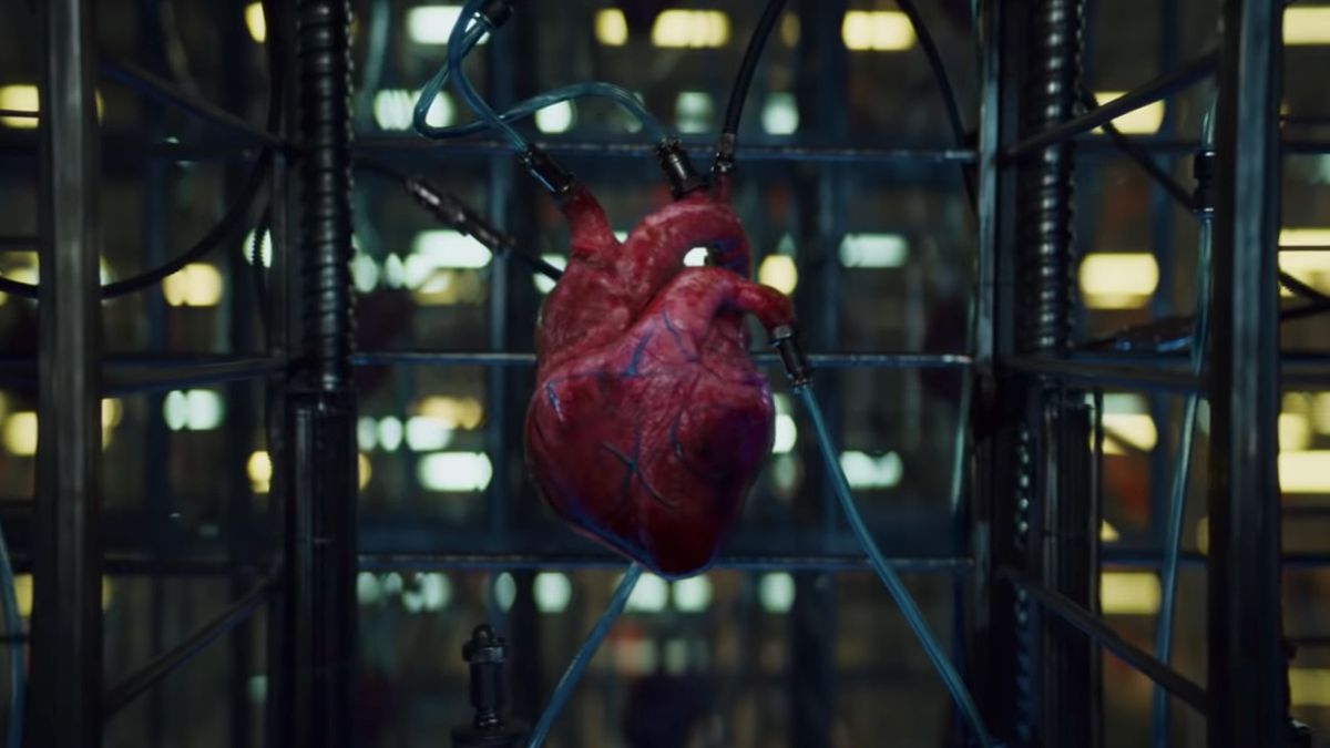 PlayStation advert - heart with wires attached