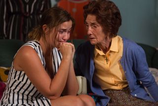 Dot Cotton comforts a crying Lauren Branning