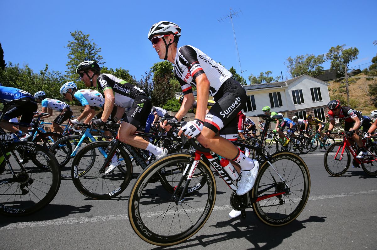 Chris Hamilton (Team Sunweb) riding in the bunch