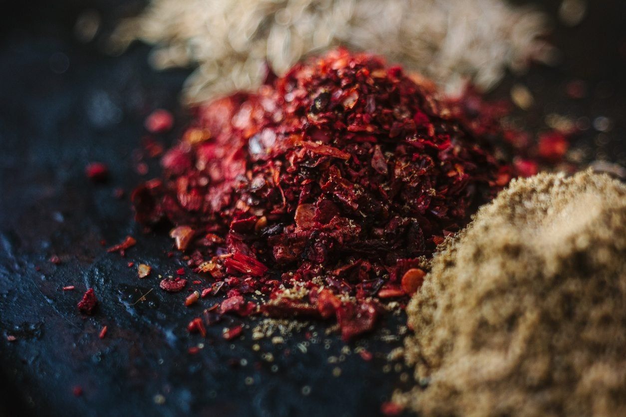 Red And Brown Turkish Herbs And Spices