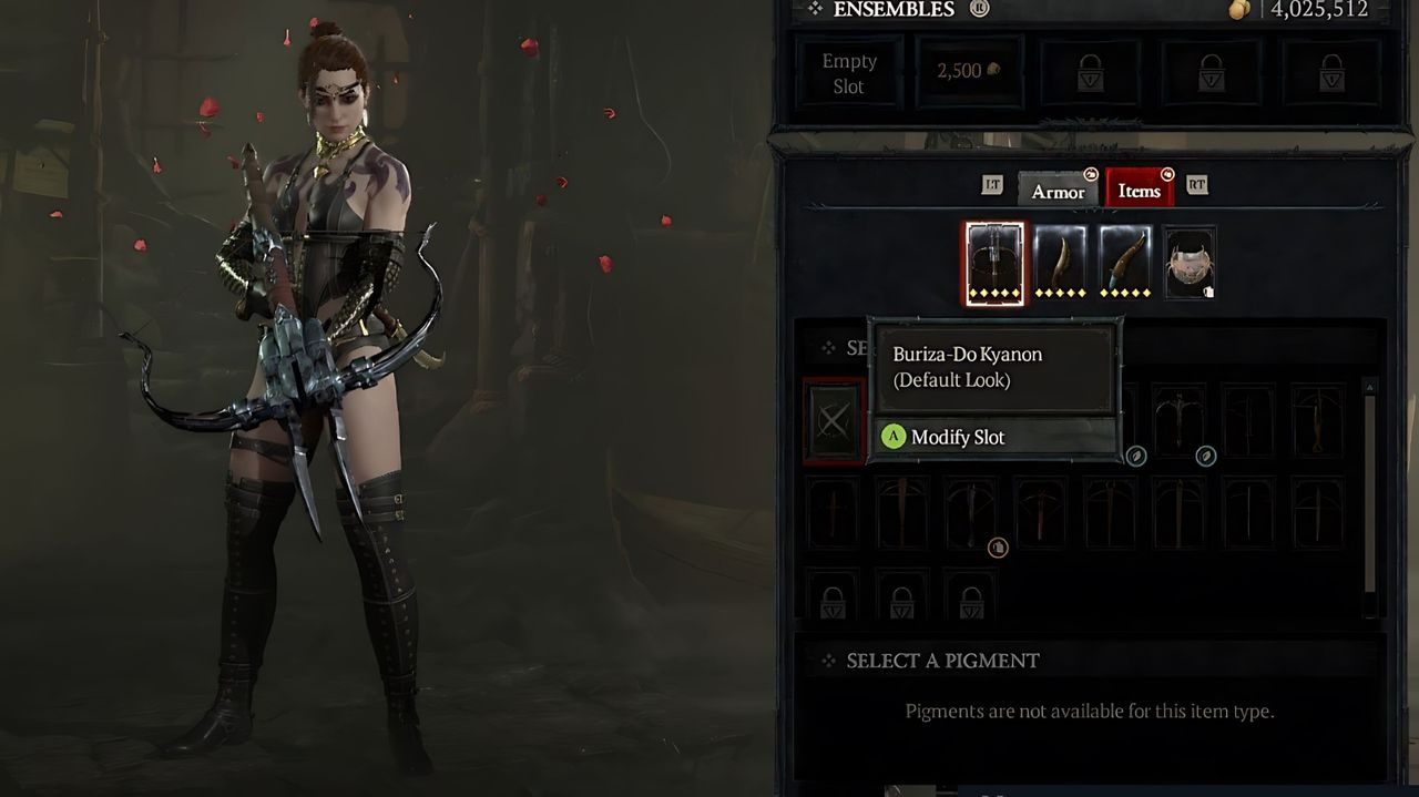 Rogue in Diablo 4 wearing the 'Beautiful in Sin' Set