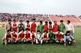 The Algerian team pictured ahead of the 1982 World Cup.