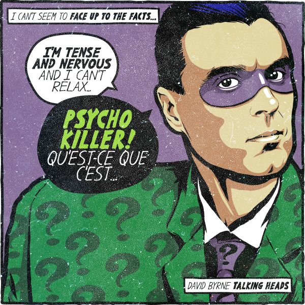David Byrne confounds viewers as The Riddler
