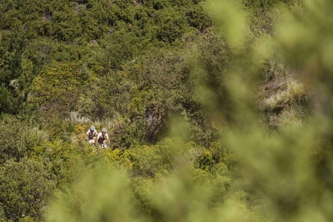 Jaroslav Kulharvy and Christoph Sauser of Burry Stander-Songo in the lead