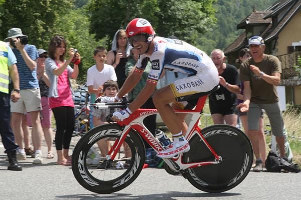 Fabian Cancellara (Saxo Bank) was so close to the win.