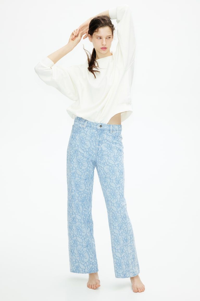 Straight Embroidered Jeans
