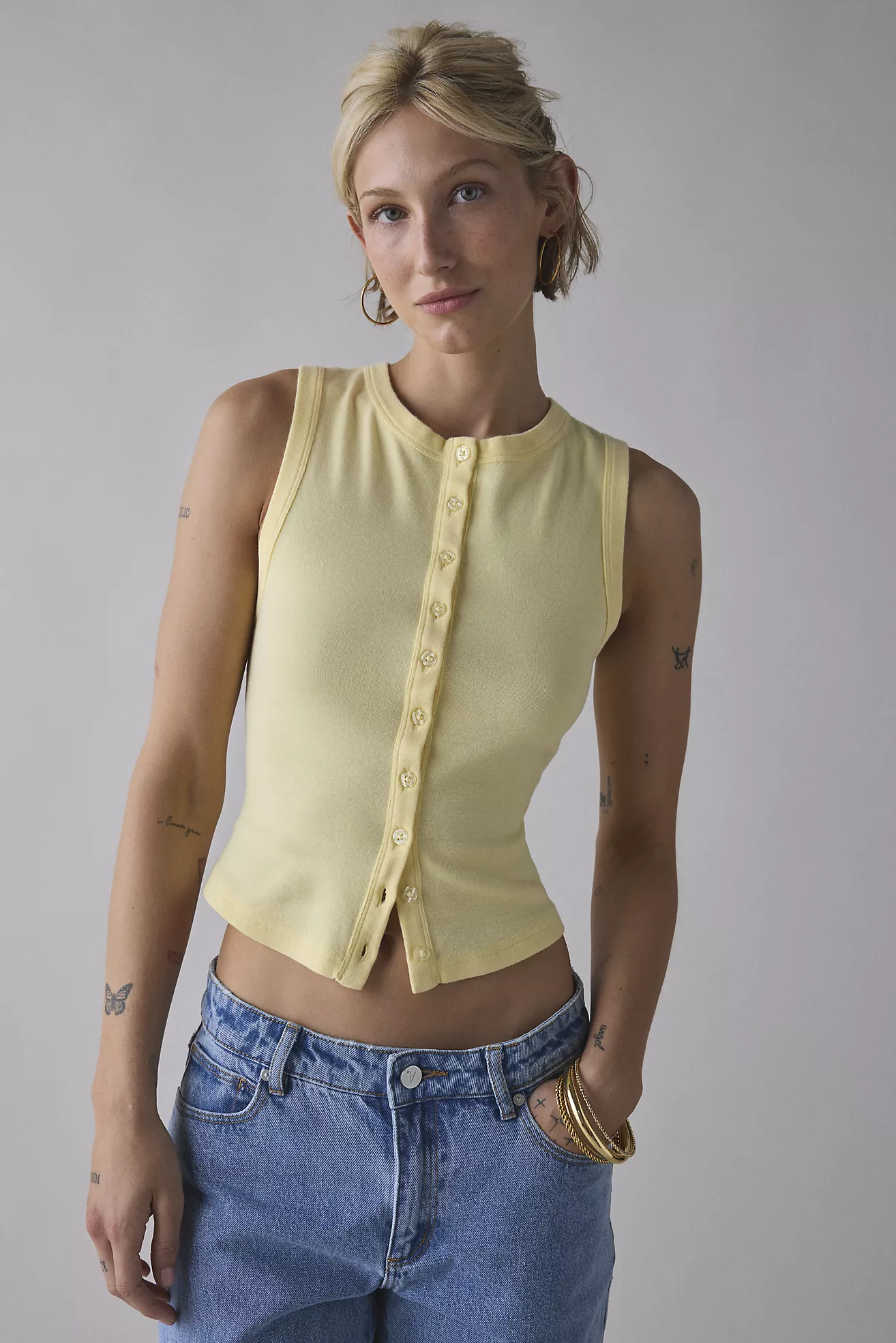 Bdg Gigi Knit Button-Down Tank Top