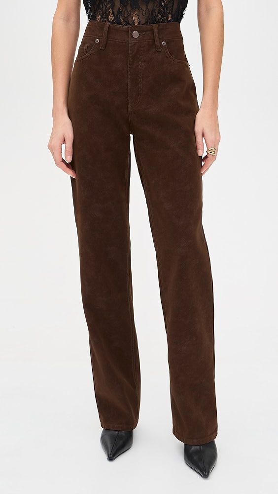 Good American Better Than Suede Good True Straight Pants