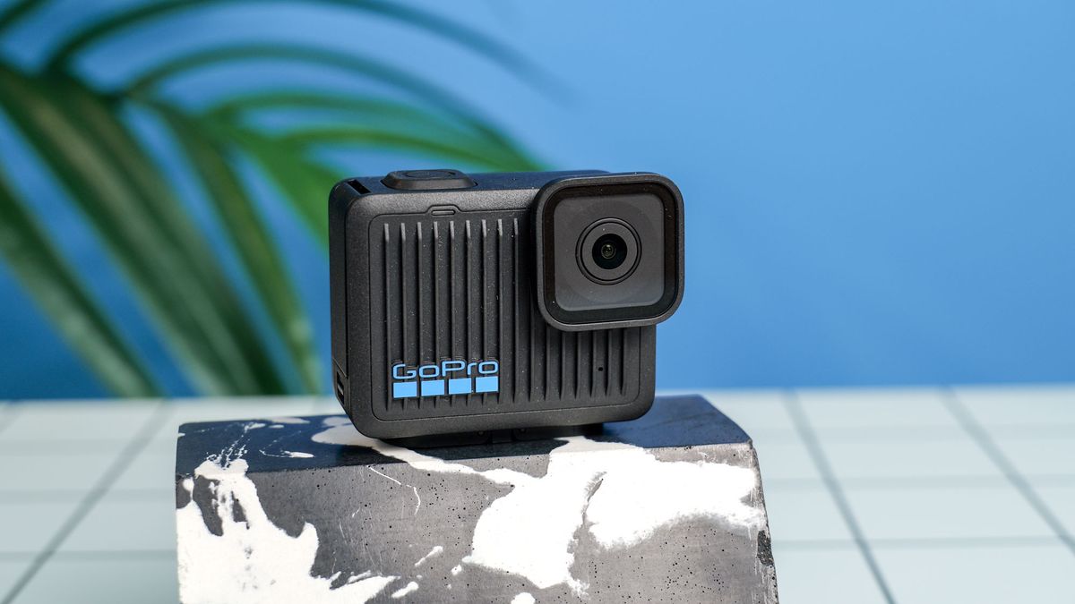 The GoPro Hero (2024) on a marble stone