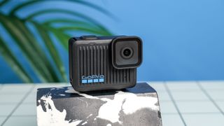 The GoPro Hero (2024) on a marble stone