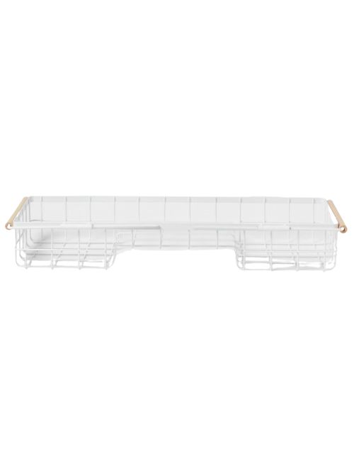 Metal Bathtub Caddy with Wood Handles