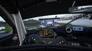 Assetto Corsa Competizione view from the driver's seat