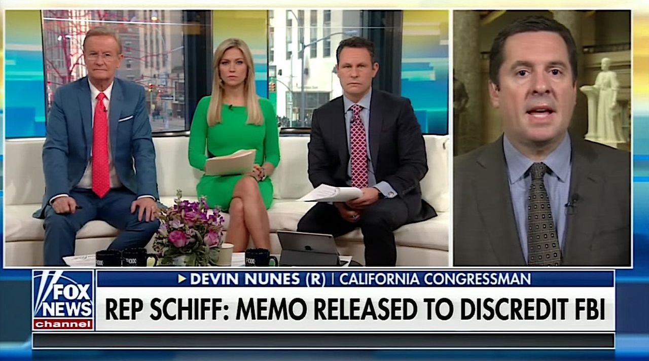 Devin Nunes is on Fox &amp;amp; Friends