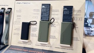 PGYTech shows off CFexpress card cases that doubles as a card reader