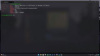 Debian running on WSL 2 in Windows 11 inside the Windows Terminal app