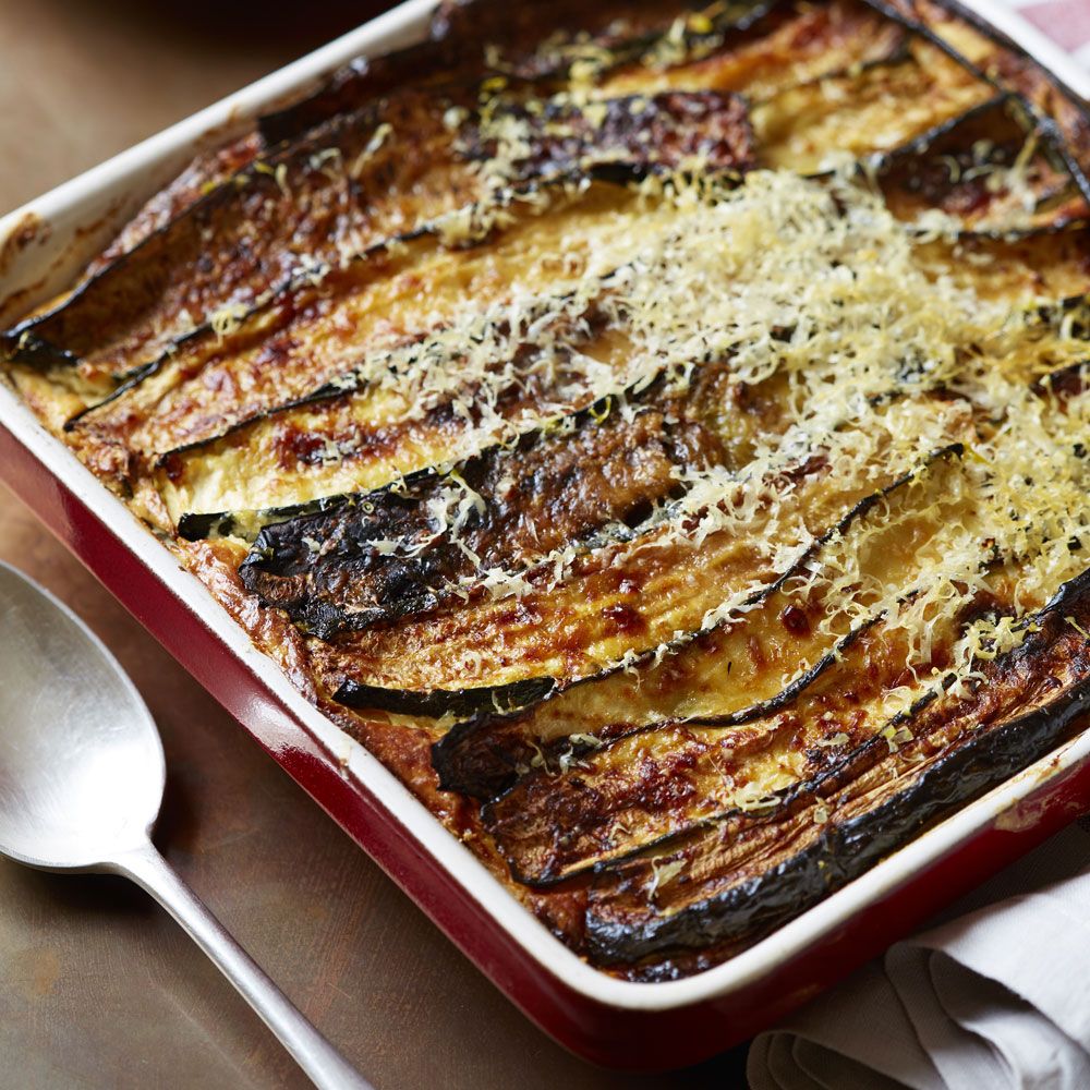 baked courgette and ricotta