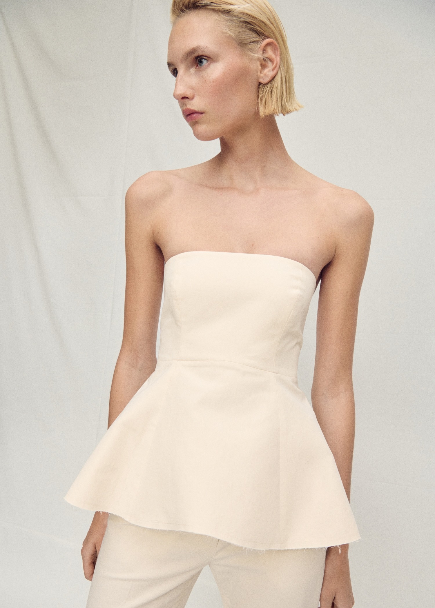 MANGO, Strapless Peplum Top - Women | Mango Usa